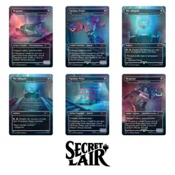 MTG Secret Lair x Transformers: Optimus Prime vs. Megatron Foil Edition SEALED - Image 1