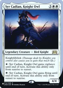 Syr Cadian, Knight Owl Foil - The List (Unfinity Foil Edition) MTG-NM - Image 1