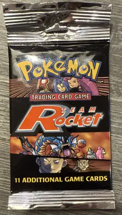 1999 Pokemon Team Rocket Booster Pack - Unlimited Edition Factory Sealed Vintage - Image 1