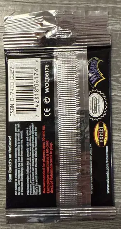 1999 Pokemon Team Rocket Booster Pack - Unlimited Edition Factory Sealed Vintage - Image 3