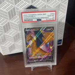 2020 Pokemon Champions Path ETB Promo Charizard V SWSH050 PSA Gem Mint 10 - Image 1