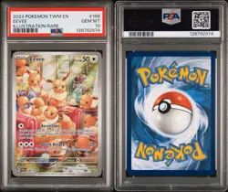 Eevee 188/167 PSA 10 ILLUSTRATION RARE HOLO 2024 Pokemon Twilight Masquerade 188 - Image 3