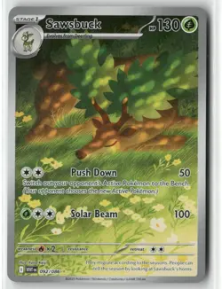POKEMON WHITE FLARE SAWSBUCK ILLUSTRATION RARE 092/086 TCG HOLO - Image 1