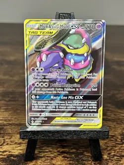 Pokemon TCG Muk & Alolan Muk GX 197/214 TAG TEAM Unbroken Bonds Alt Art NM - Image 1