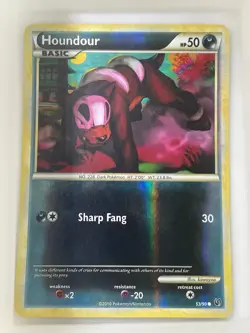 Pokemon HOUNDOUR 53/90 Reverse Holo (2010 Undaunted) - LP - Image 1
