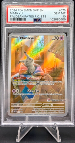 PSA 10 2024 Pokemon SVP EN Mimikyu Pokemon Center Stamp Black Star Promo Mimikyu - Image 1