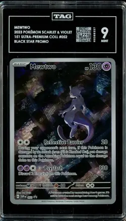 2023 Pokemon S&V 151 Ultra Premium Collection #052 MEWTWO BSP TAG 9 Mint - Image 1
