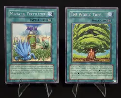 Yugioh Spell SetThe World Tree x Miracle Fertilizer - CSOC-EN057/59 - Rare - LP - Image 1