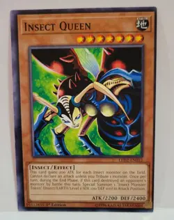 YUGIOH INSECT QUEEN OFF CENTER MISPRINT ERROR COMMON LIGHT PLAYED - Image 1