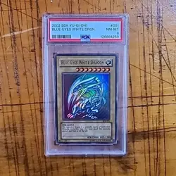 Blue-Eyes White Dragon SDK-001 PSA 8 Starter Deck Kaiba Unlimited Edition 2002 - Image 1