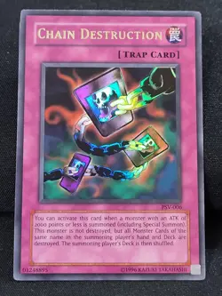 3 x YuGiOh Chain Destruction PSV-006 Ultra Rare Unlimited Edition LP/MP - Image 3