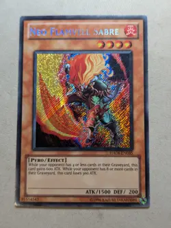 Yugioh Neo Flamvell Sabre HA04-EN035 1st Edition Secret Rare - Image 1