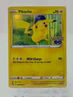 Pikachu 028/078 Pokemon GO Holo SEALED PROMO Pokemon Card (Factory Flaw) - Image 1