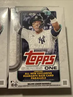 2025 Topps Series 1 Baseball Trading Card MLB Hanger Box - 59 Cards - 2 Pack - Image 2