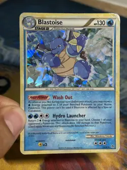 Blastoise 13/95 HGSS Unleashed Holo Promo Cracked Ice Pokemon Card HP - Image 2