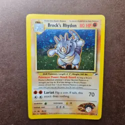 Brock's Rhydon 002/132 Pokemon Gym Heroes Holo Rare Card - Image 1