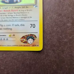 Brock's Rhydon 002/132 Pokemon Gym Heroes Holo Rare Card - Image 5
