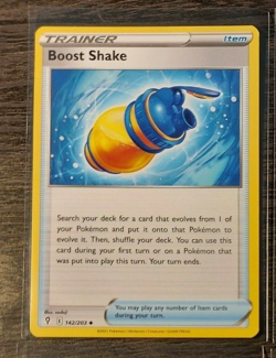 2x Boost Shake 142/203 Pokemon card Evolving Skies uncommon NM - Image 1