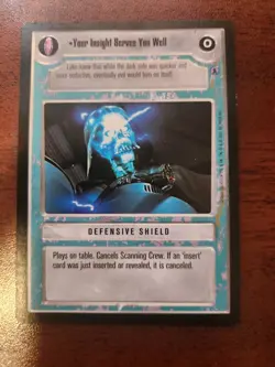 Star Wars CCG SWCCG Your Insight Serves You Well Reflectons III 3 Card Rare Set - Image 1