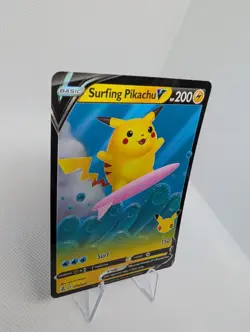 2021 Pokemon SWSH Celebrations Surfing Pikachu V 008/025 TCG Card - NM - Image 2
