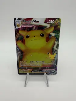 Pikachu VMAX SWSH062 Pokemon Card Tcg Celebrations Black Star Promo Full Art LP - Image 1