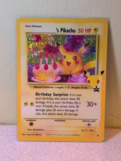 Pokemon TCG Celebrations Birthday Pikachu Classic Collection Card 24/53 - Image 3