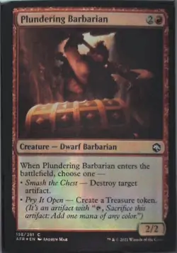 Plundering Barbarian - Adventures in the Forgotten Realms: #158 - Foil Nm R246 - Image 1