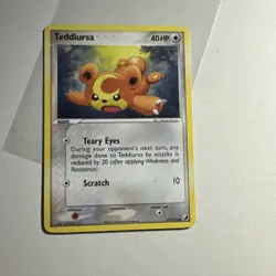 Teddiursa - 2005 Pokemon EX Unseen Forces - #77/115 LP NON HOLO - Image 1