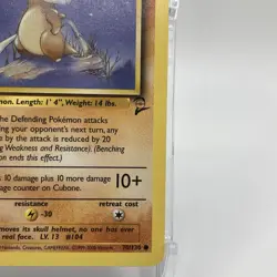 Cubone Non-Holo Common 70/130 Pokemon TCG Base Set 2 LP - Image 5