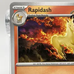 Rapidash Non-Holo Uncommon 020/142 Pokemon TCG Stellar Crown NM/M - Image 2