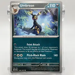 Umbreon Non-Holo Uncommon 130/197 Pokemon TCG Obsidian Flames NM/M - Image 1