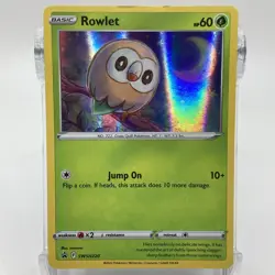 Rowlet Holographic Black Star Promo SWSH220 Pokemon TCG Sword & Shield NM/LP - Image 1