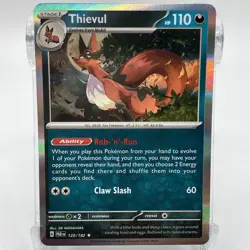 Thievul Holographic Rare 120/182 Pokemon TCG Paradox Rift NM/M - Image 1