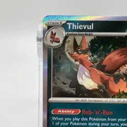 Thievul Holographic Rare 120/182 Pokemon TCG Paradox Rift NM/M - Image 2