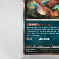 Thievul Holographic Rare 120/182 Pokemon TCG Paradox Rift NM/M - Image 4