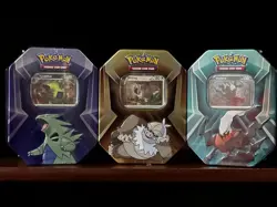 3 x Triple Whammy Collector Sealed Tins (Complete Set) Pokemon TCG - Image 1