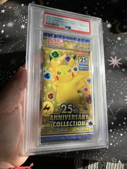 PSA 10 - 25TH ANNIVERSARY JAPANESE POKEMON BOOSTER PACK PIKACHU GRADED GEM MINT - Image 3