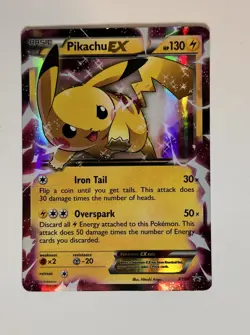 Pokemon TCG Pikachu-EX XY Black Star Promos XY84 Holo Promo - Image 1
