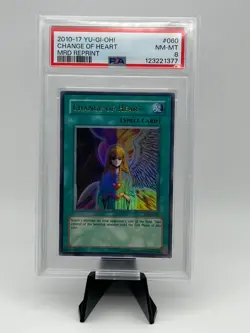 2010-17 Yugioh Change of Heart MRD Reprint - PSA 8 - Image 1
