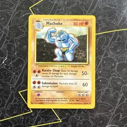 Machoke Base Set 34/102 Uncommon Pokemon Card Unlimited 1999 D17 - Image 1