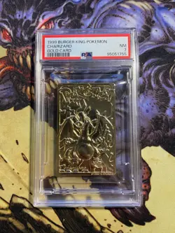 PSA 7 Gold Plated Charizard Burger King Promotion Pokemon Card POP 2 - Image 1