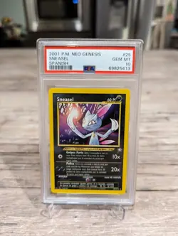 Sneasel #25 Spanish [PSA 10 Gem Mint] - Neo Genesis Pokemon TCG Card Vintage - Image 1