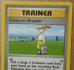 Pokemon Breeder 105/130 Rare Non-Holo Base 2 Set Pokemon Trainer Card LP - Image 2