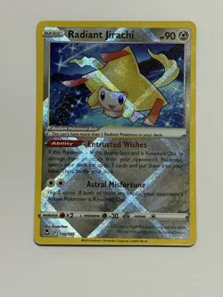 Radiant Jirachi 120/195 2022 Silver Tempest Pokemon Card Ultra Rare Holo - Nm - Image 1