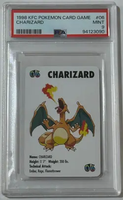 Charizard 1998 KFC Pokemon Card Game Promo #06 PSA 9 Mint - Image 1