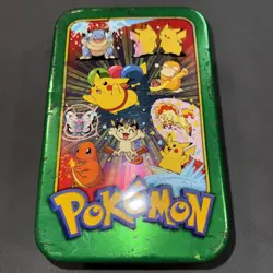 Pokemon Trading Cards Official Collector’s Tin Topps 2000 Pikachu Bulbasaur - Image 1