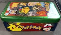 Pokemon Trading Cards Official Collector’s Tin Topps 2000 Pikachu Bulbasaur - Image 3
