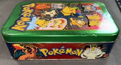 Pokemon Trading Cards Official Collector’s Tin Topps 2000 Pikachu Bulbasaur - Image 5