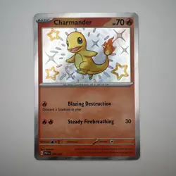 Pokemon Charmander Baby Shiny Holo Card Paldean Fates SV Series 109/091 - Image 1