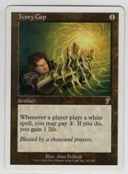 1x Ivory Cup - MTG Core Set 7th Edition - Near Mint - Image 1